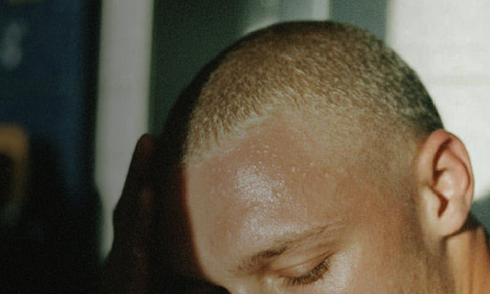 Close up shave head.